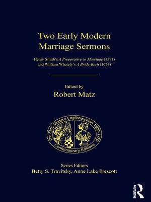 cover image of Two Early Modern Marriage Sermons